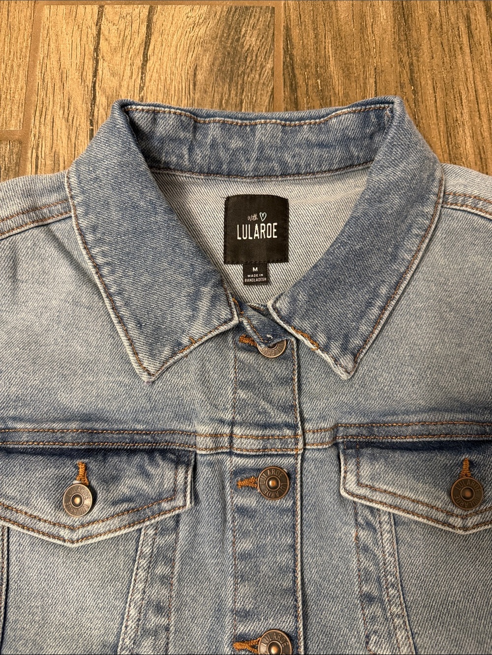 LuLaRoe Light Blue Denim Jean Jacket NWT Medium - Picture 2 of 12